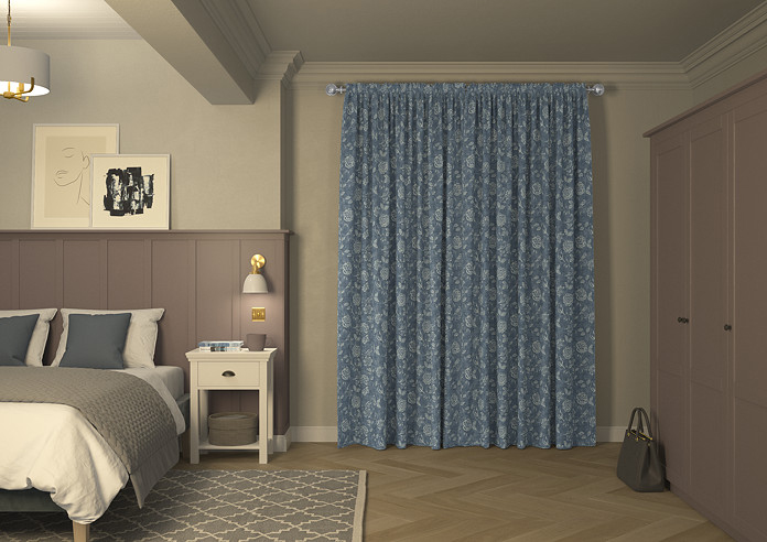 Bird Garden, Denim - Made to Measure Curtains - Image 7